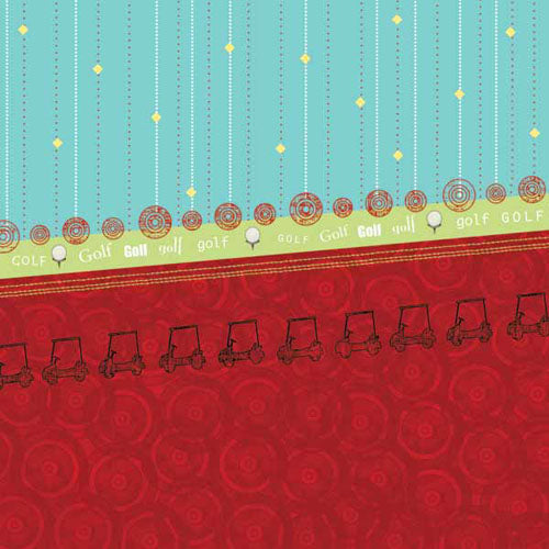 Cart Around (Golf) 12 x 12 Paper - Carolees Creation/Adornit image 0