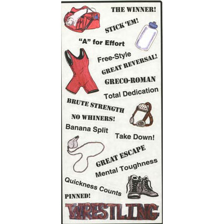 Wrestling Stickers By Scrappin Sports image 0