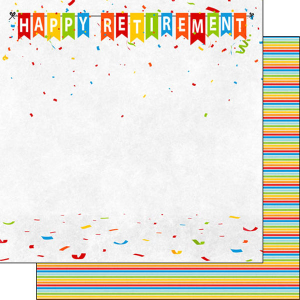 Happy Retirement 2 Paper - Scrapbook Customs image 0
