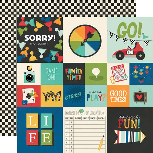 Family Fun 2x2/4x4 Elements Paper- Simple Stories image 0