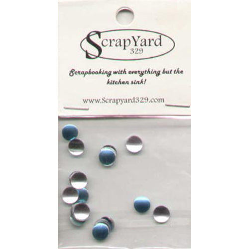 Small Aqua Circles Metal Embellishments / Scrap Yard 329 image 0
