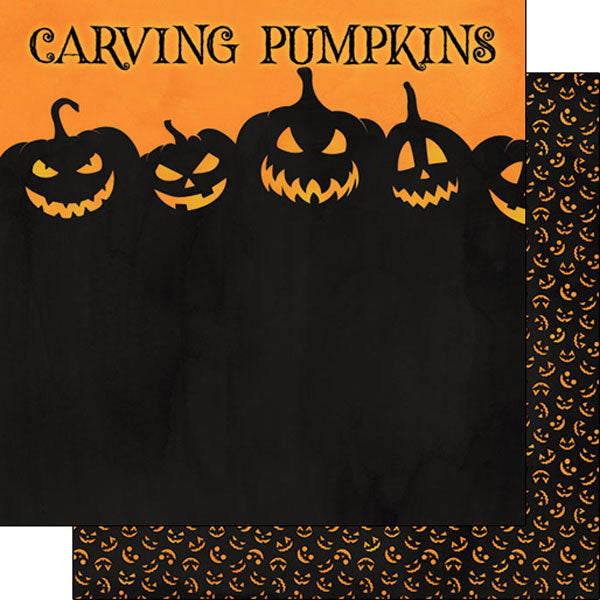 Carving Pumpkins Paper - Scrapbook Customs image 0