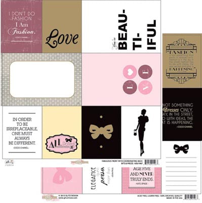 All Dolled Up Bits & Pieces Double-Sided Paper - Glitz image 0