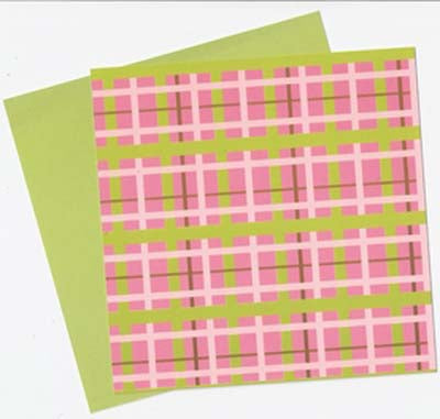 Agusta Plaid/Front Porch Fern 12x12 Double-Sided Cardstock Paper / Keller Creations image 0