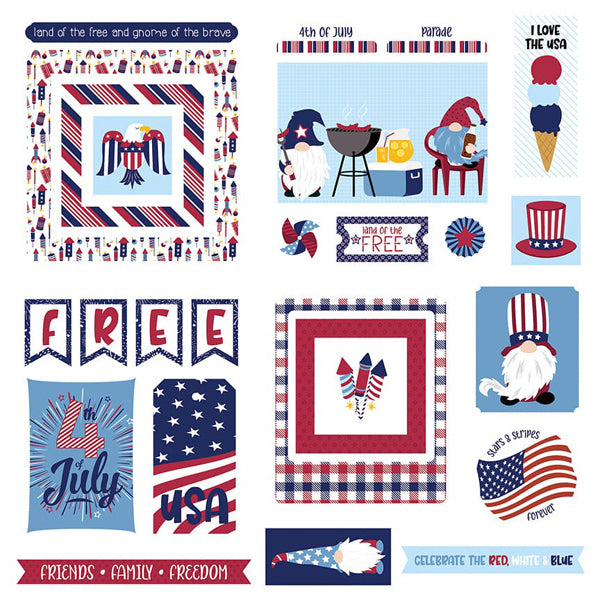 Gnomes for July 4th Ephemera - PhotoPlay image 1