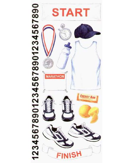 Marathon Sticker, SandyLion image 0