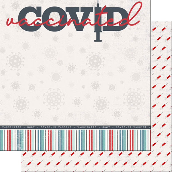 Covid-19 Vaccinated Paper - Scrapbook Customs image 0