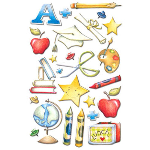 Back to School Epoxy Stickers - Creative Imaginations image 0