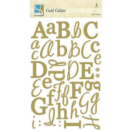 Gold Glitter Letter Stickers - GCD Studios image 0