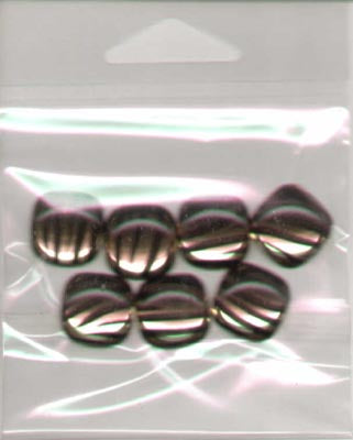 Large Zebra Gold Square 16MM Bling - 7 Per Pack image 0