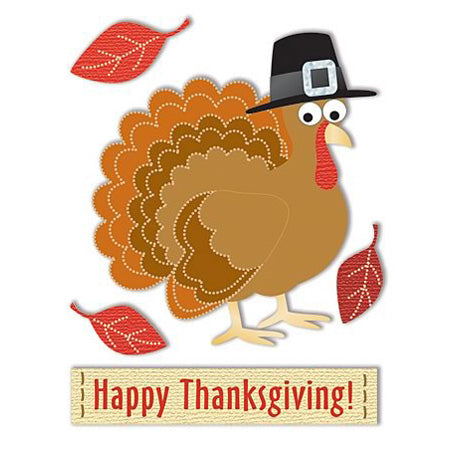 Happy Thanksgiving Essentials 3-D Sticker, SandyLion image 0