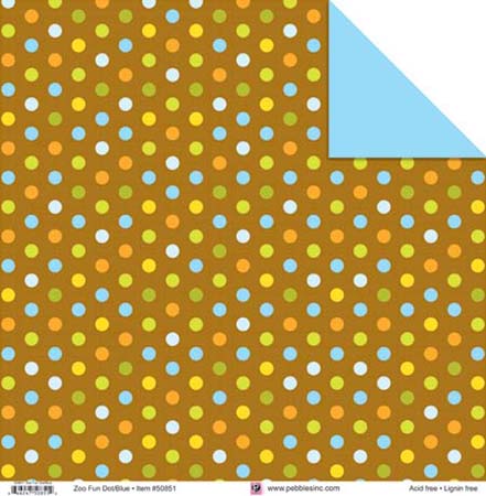 Zoo Fun Dot/Blue Paper - Pebbles Inc. image 0