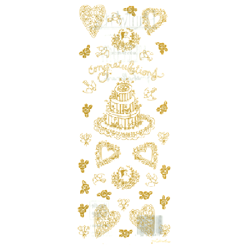 French Country Wedding Vellum Sticker (Gold) - PrintWorks image 0