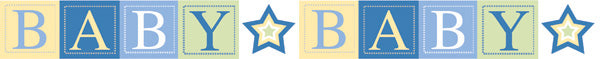 Baby Boy Block Ribbon - Carolees Creations/Adonrit image 0
