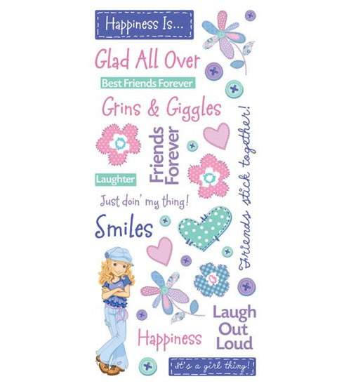 Holly Hobbie Phrase Sticker, SandyLion image 0