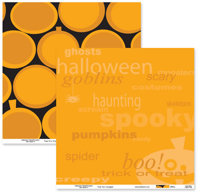 Halloween Word/Pumpkin Paper - Pebbles Inc. image 0