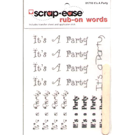 It's A Party Rub-On Words - Scrap-Ease image 0