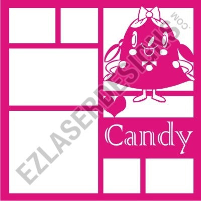 Candy Crush 2 Piece Overlay / EZ Laser Designs image 0