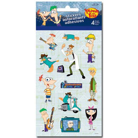 Phineas & Ferb (4 sheets) Stickers, Sandylion image 0