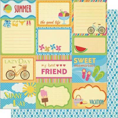 Sunny Day Tags 12x12 Paper/Summer Days Collection - Best Creation Inc image 0