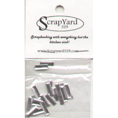Small Silver Rectangle Metal Embellishments / Scrap Yard 329 image 0