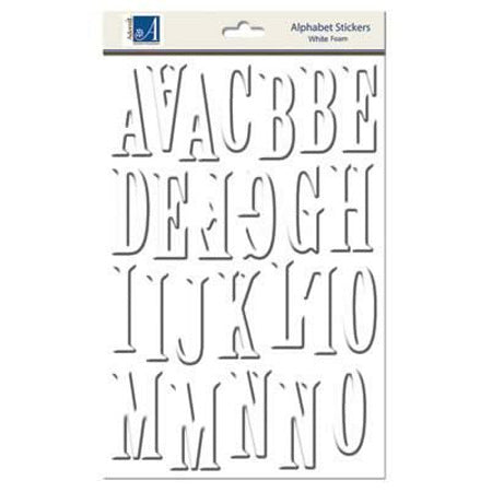 White Foam Upperecase Alphabet Stickers - Carolees Creation image 0