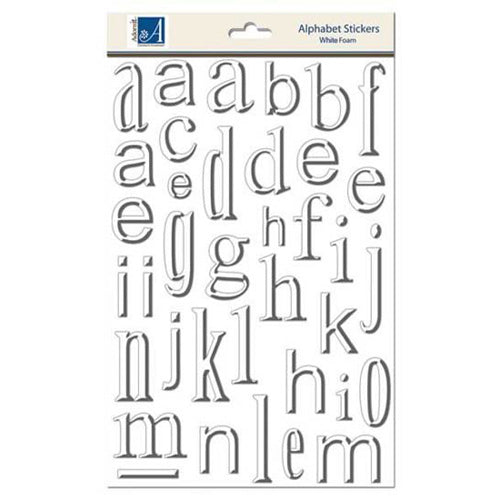 White Foam Lowercase Alphabet Stickers - Carolees Creation image 0