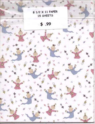 Baby Theme Grab Bag 8 1/2 x 11 Assorted Pack - 15 Sheets image 0