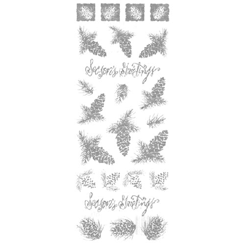 Silver Pine Cones Vellum Sticker - PrintWorks image 0