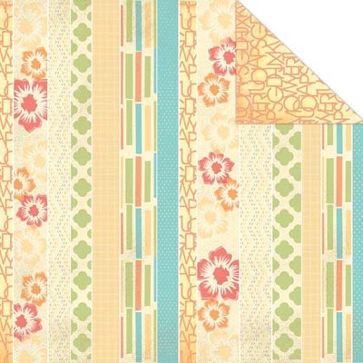 One Fine Day Collection / Stripes Double-Sided Cardstock Paper / Quick Quotes image 0