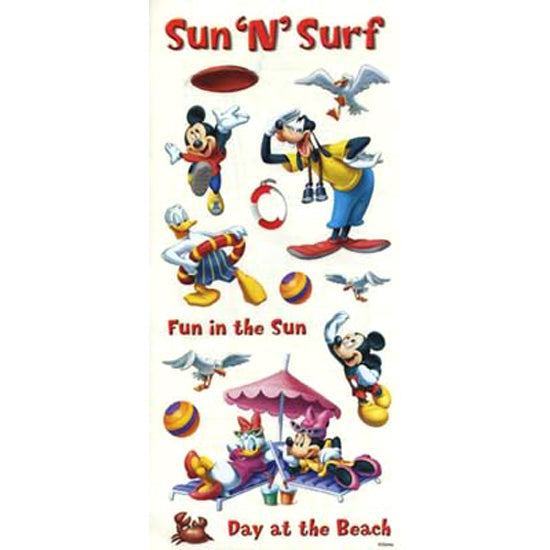 Mickey Sun 'N' Surf Sticker, SandyLion image 0