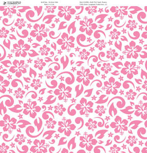 Dark Pink Tropic Flowers Paper - Boxer Scrapbook Productions image 0