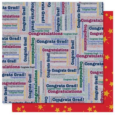 Congrats Grad Double-Sided Glitter Paper - Best Creation Inc image 0