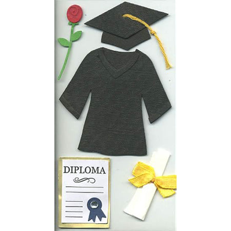 Graduation 3-D Essentials Sticker, SandyLion image 0