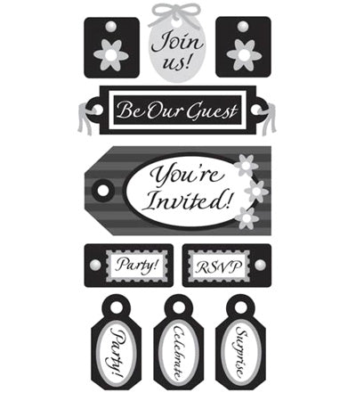 Invitation 3-D Essentials Sticker, SandyLion image 0