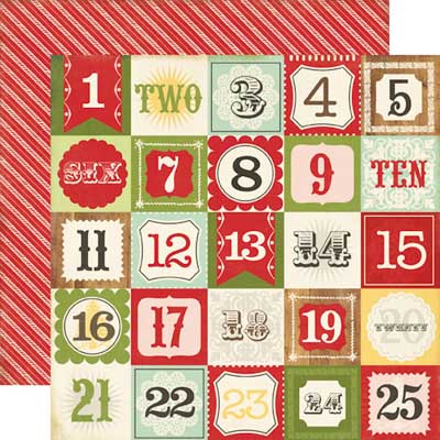 Christmas Countdown Double-Sided Cardstock Paper/This & That Christmas Collection - Echo Park image 0