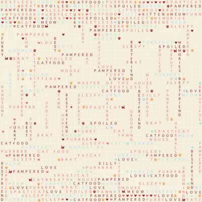 Kitty Crossword 12 x 12 Paper - Carolees Creations image 0