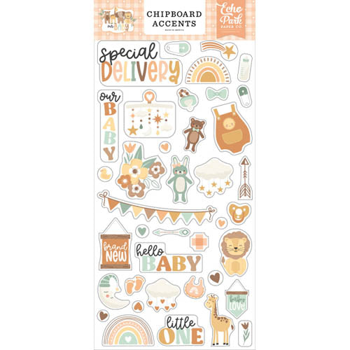 Our Baby Adhesive Chipboard Accents - Echo Park image 0