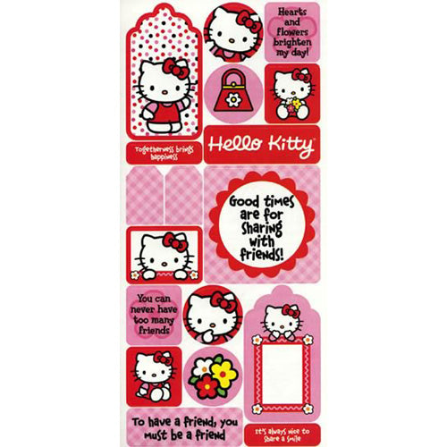 Hello Kitty Sticker Sheet, SandyLion image 0