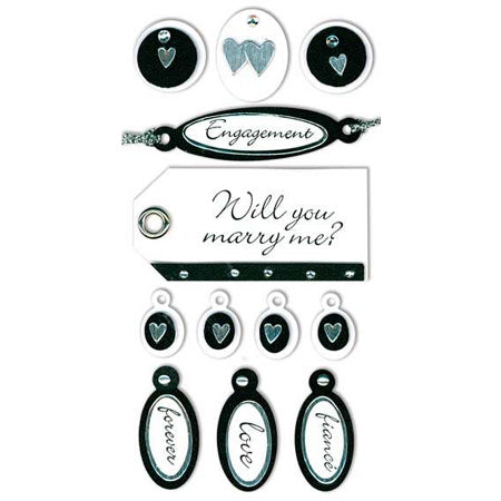 Engagement Tag 3-D Essentials Sticker, SandyLion image 0