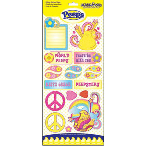 Peace Cardstock Glitter Stickers - Creative Imaginations image 0