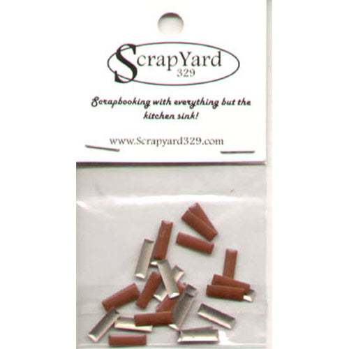 Small Orange Rectangles Metal Embellishments - Scrap Yard 329 image 0