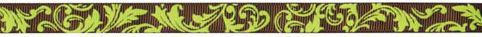 Floral Green/Brown Ribbon - Carolees Creations/Adornit image 0