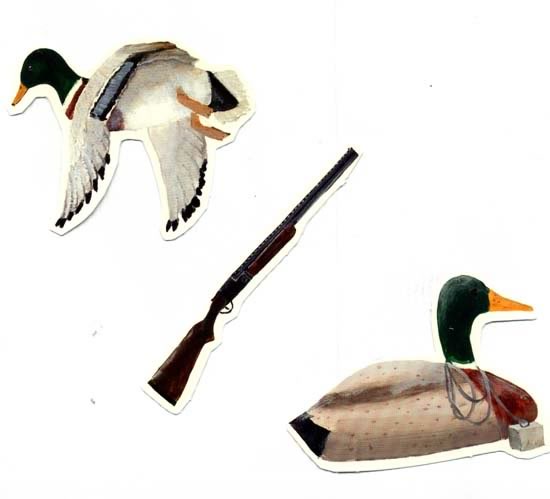 Mallard Mayhem, Mallard Deco, Flying Mallard Duck and a Rifle / Cock A Doodle image 0