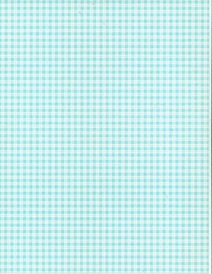 Turquoise Blue Small Plaid 8 1/2x11 Paper image 0