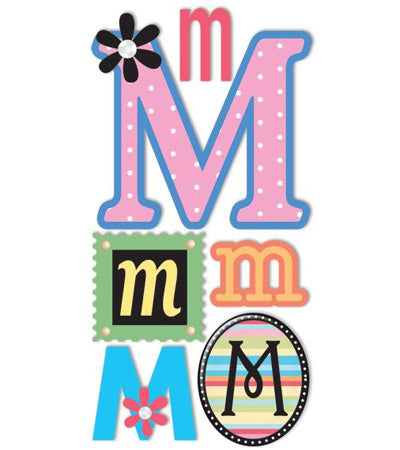 M Monogram 3-D Essentials Sticker, SandyLion image 0