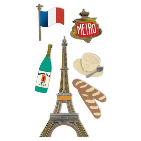 Paris 3-D Essentials Sticker, SandyLion image 0