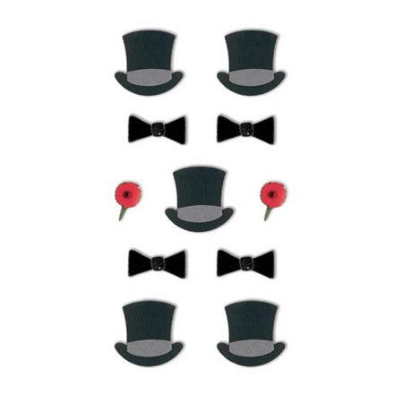 Top Hat, Bowtie and Corasge Essentials Sticker, SandyLion image 0