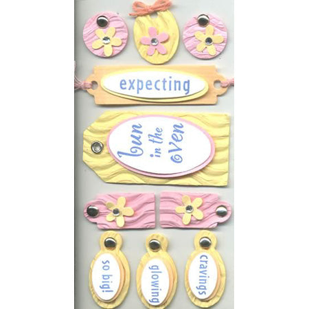 Pregnancy Tag 3-D Essentials Sticker, SandyLion image 0