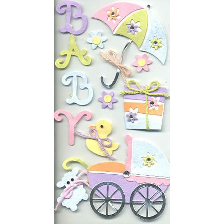 Baby Shower 3-D Essentials Sticker, SandyLion image 0